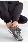 Ranu Platin Cilt Paraşüt Detaylı Bağcıklı Spor Ayakkabı
