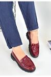 Narli Bordo Rugan Oxford Ayakkabı