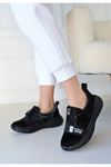 Nikeo Siyah Paraşüt Siyah Tabanlı Spor Ayakkabı